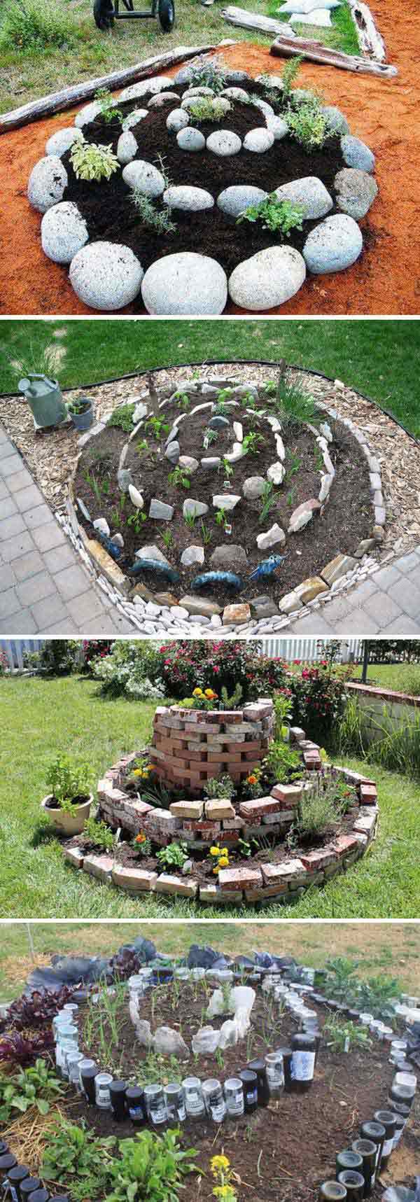 Spiral Layout Vegetable Garden