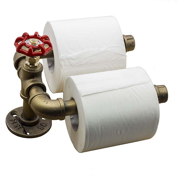 Steampunk Toilet Paper Holder #steampunk #bathroom #decorhomeideas