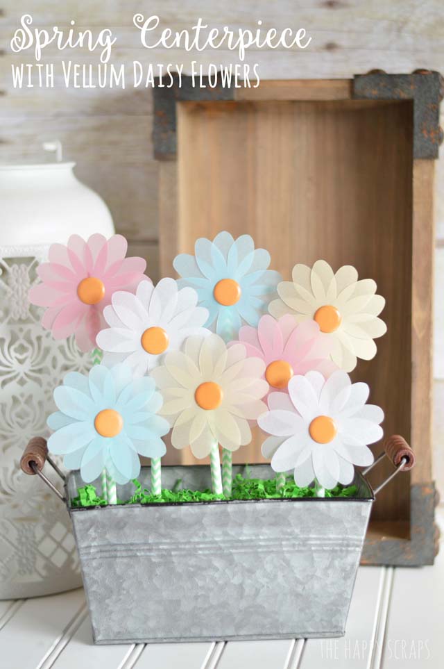 Vellum Flower Spring Centerpiece