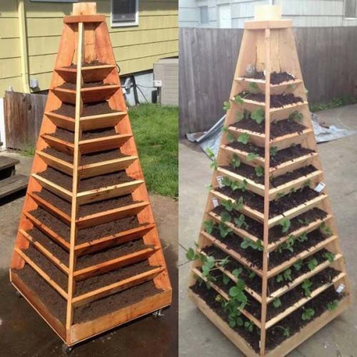 Vertical Pyramid Vegetable Garden