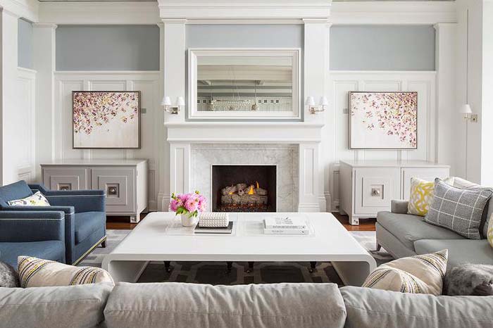 Amazing Living Room With Wainscoting