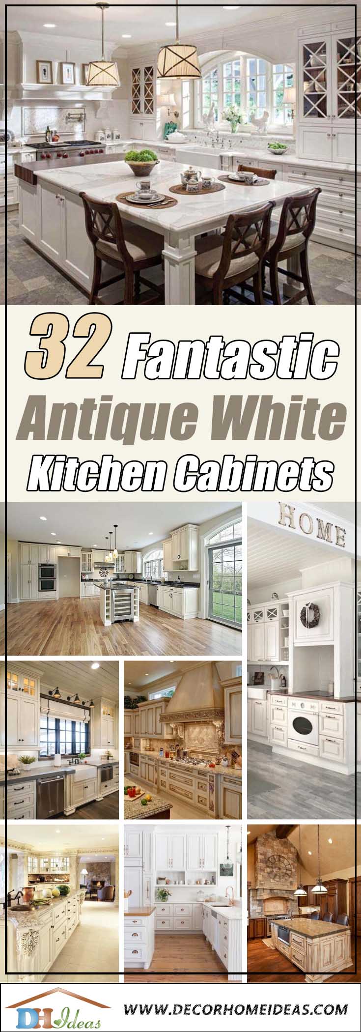 32 Best Antique White Kitchen Cabinets For 2021 Decor Home Ideas