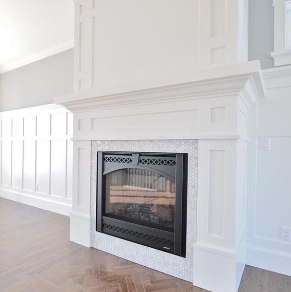 Fireplace with Millwork Wainscoting Ideas and Design