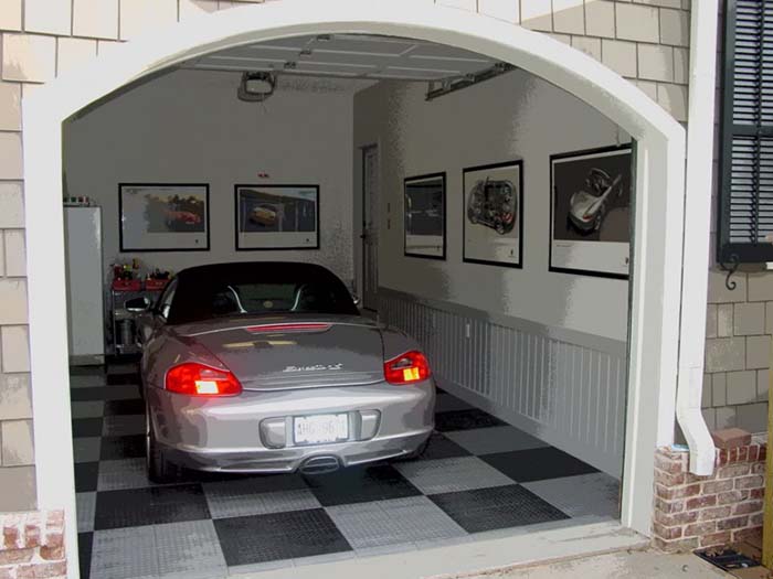 Garage With Wainscoting Wall