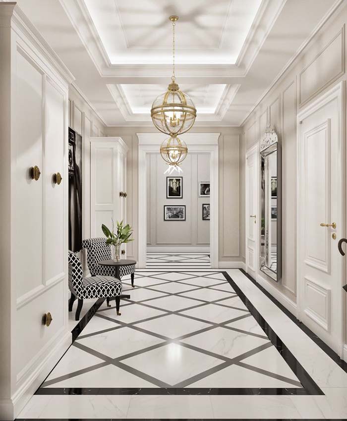 Great Hallway With Wainscoting