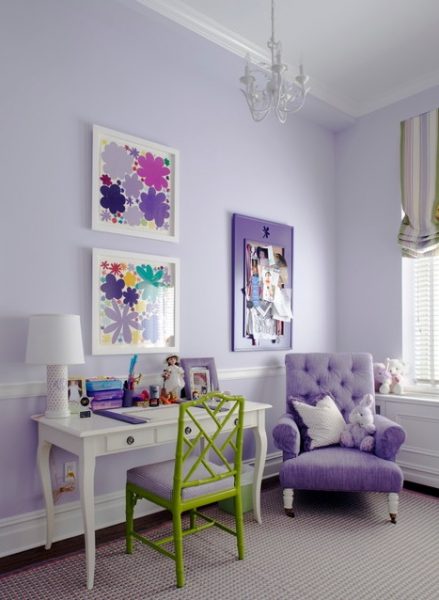 Lilac Painted Nursery Room #paintcolor #relax #homedecor #calming color #decorhomeideas