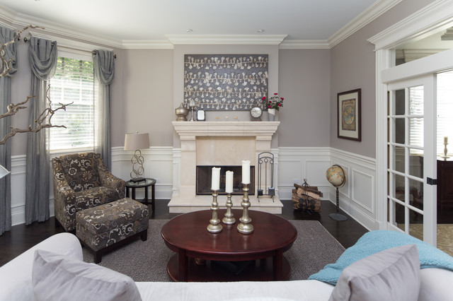 Living Room With Wainscoting Wall