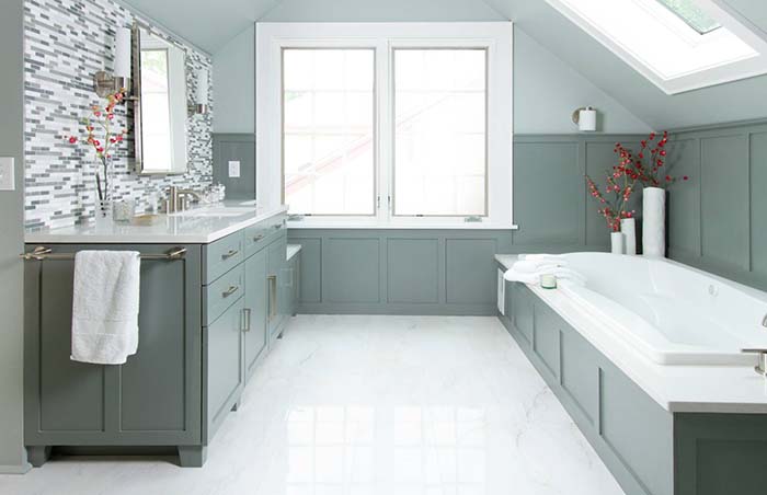 Lovely Bathroom With Skylight