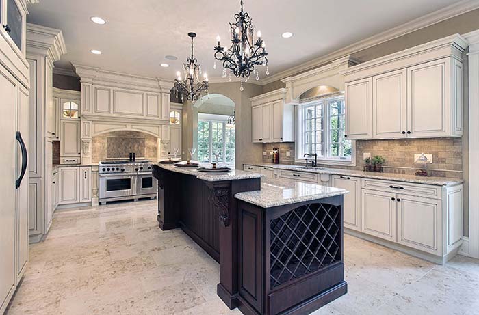 Luxury Kitchen With Antique White Cabinets