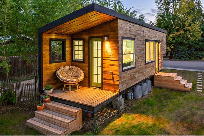 Rectangular Tiny House #cabin #loghouse #tinyhouse  #decorhomeideas