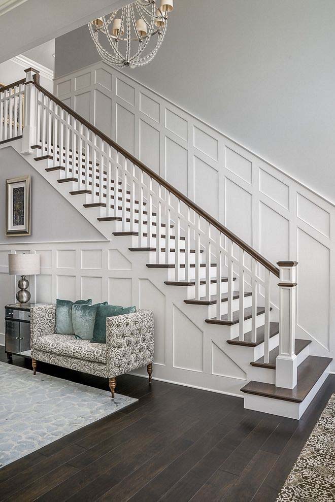 Spectacular Staircase With Wainscoting