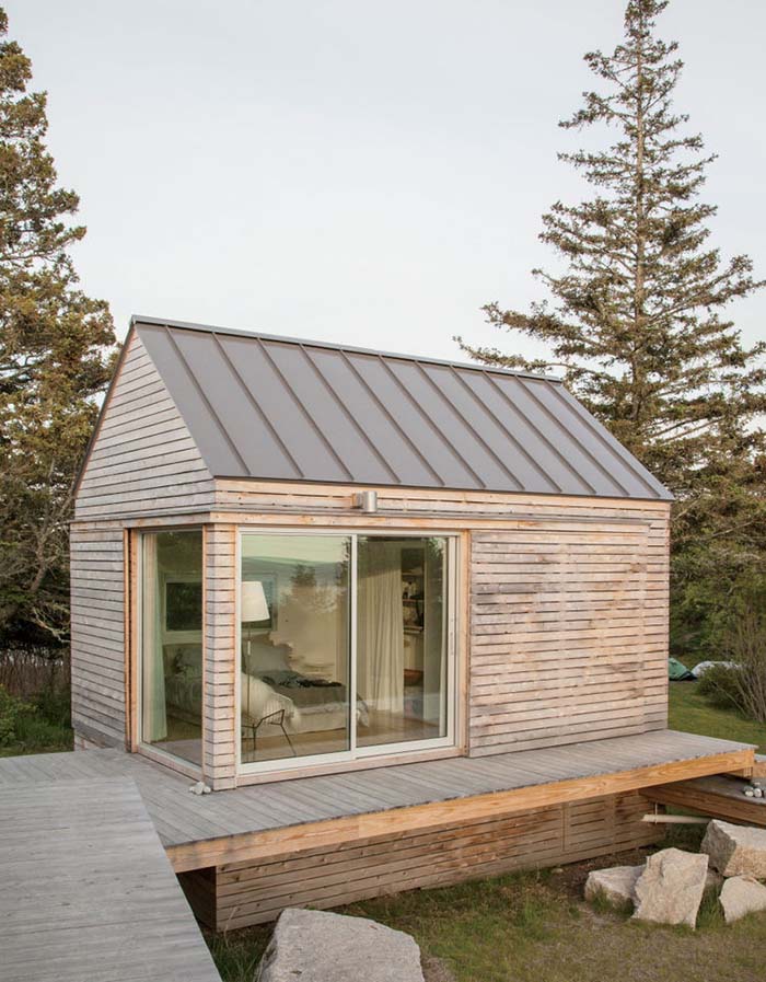 Summer Tiny Cabin Retreat #cabin #loghouse #tinyhouse  #decorhomeideas