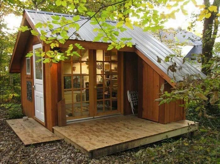 Super Cute Cabin #cabin #loghouse #tinyhouse  #decorhomeideas