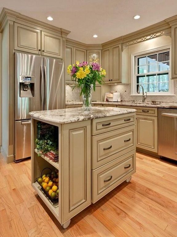 Traditional Kitchen With White Cabinets