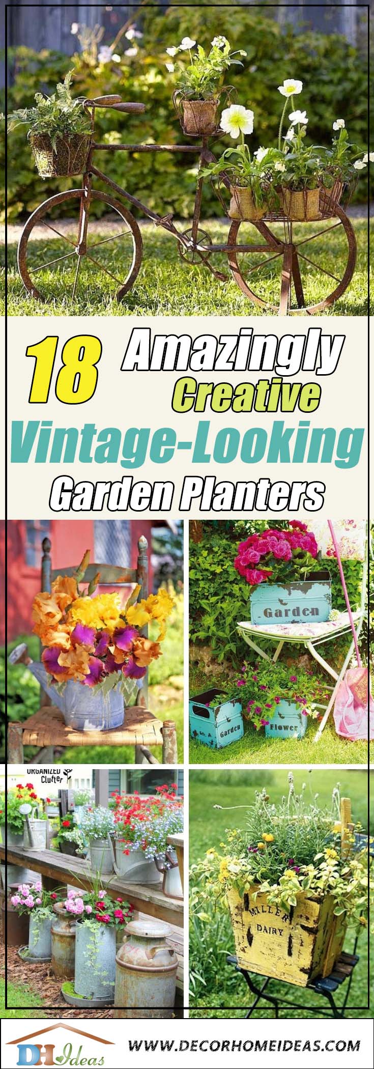 Amazing Vintage Garden Planters #garden #planters #vintage #decorhomeideas