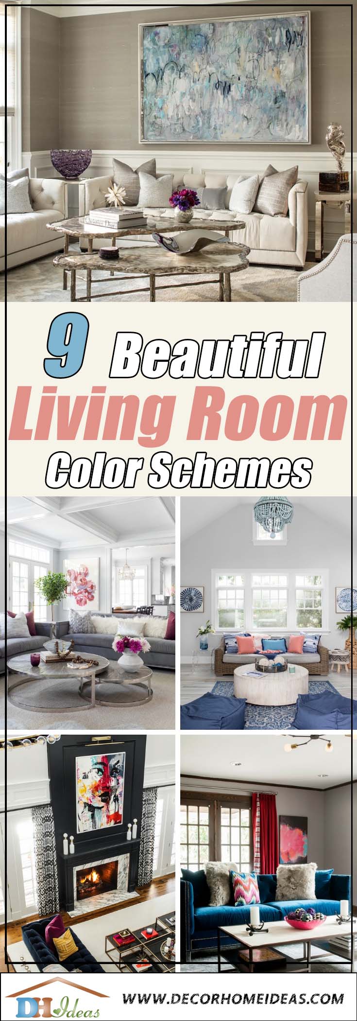 Beautiful Living Room Color Schemes #paintcolor #livingroom #colorscheme #decorhomeideas