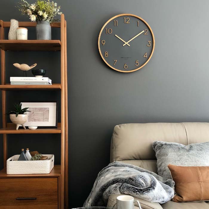 Bedroom With Wall Clock