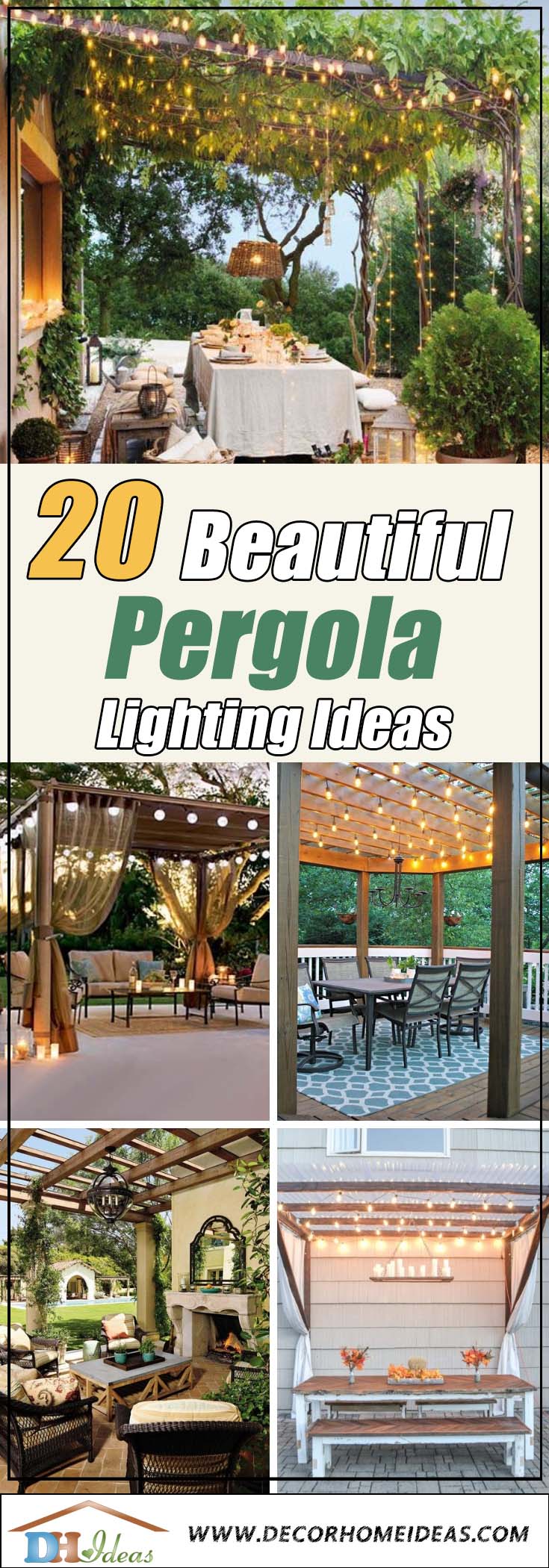 Best Pergola Lighting Ideas #pergola #lighting #lights #decorhomeideas