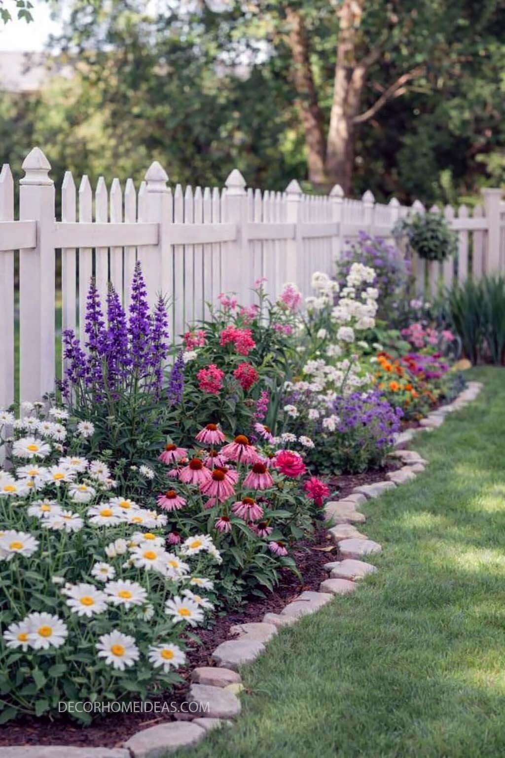 Charming DIY Garden Bed Edging Ideas for a Colorful Flower Border