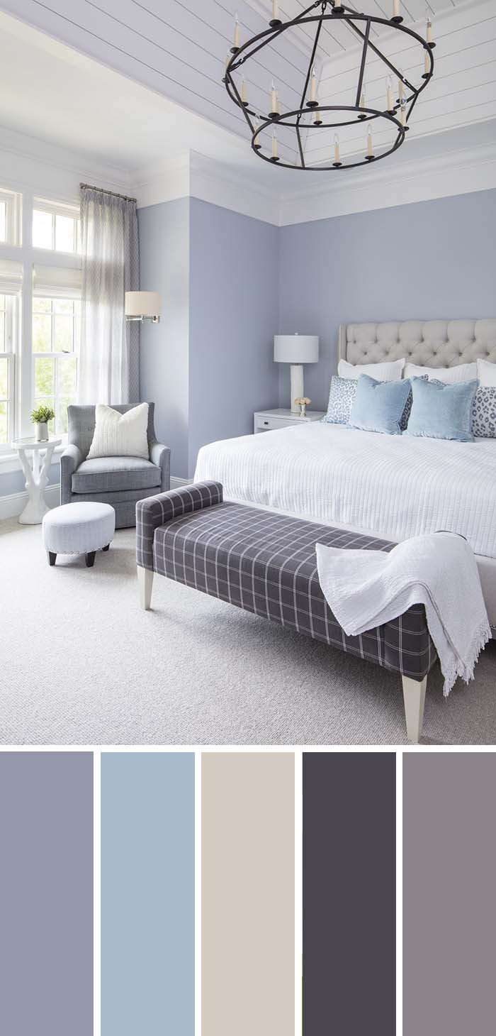 Coastal Blue Bedroom Color Scheme 
 SW Color Names Included #bedroom #color #scheme #decorhomeideas #colorchart