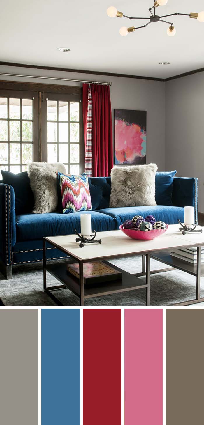 Colorful Living Room Color Scheme #paintcolor #livingroom #colorscheme #decorhomeideas