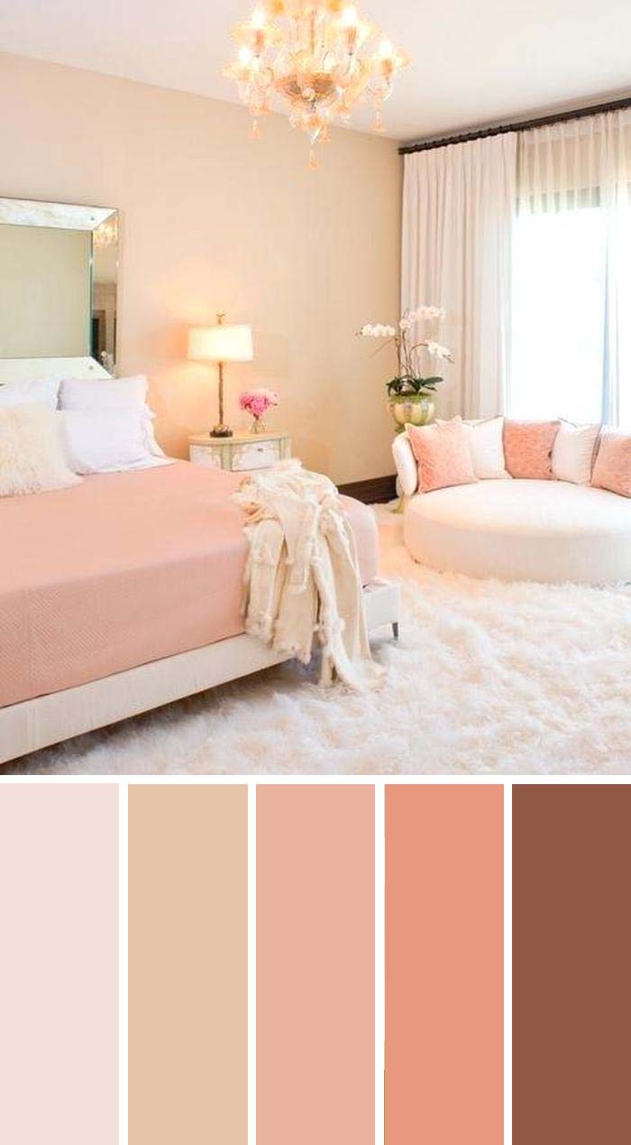 Coral Bedroom Color Scheme SW Color Names Included #bedroom #color #scheme #decorhomeideas #colorchart