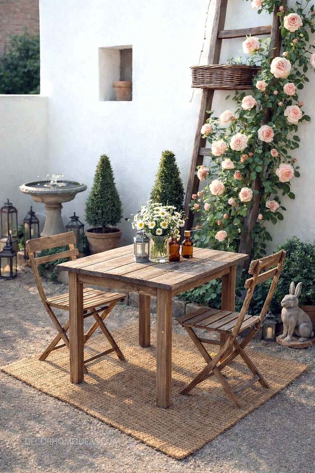 Cozy Cottage Garden Patio Dining Nook