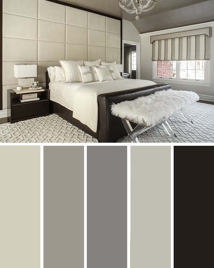 Cream Bedroom Color Scheme  SW Color Names Included #bedroom #color #scheme #decorhomeideas #colorchart