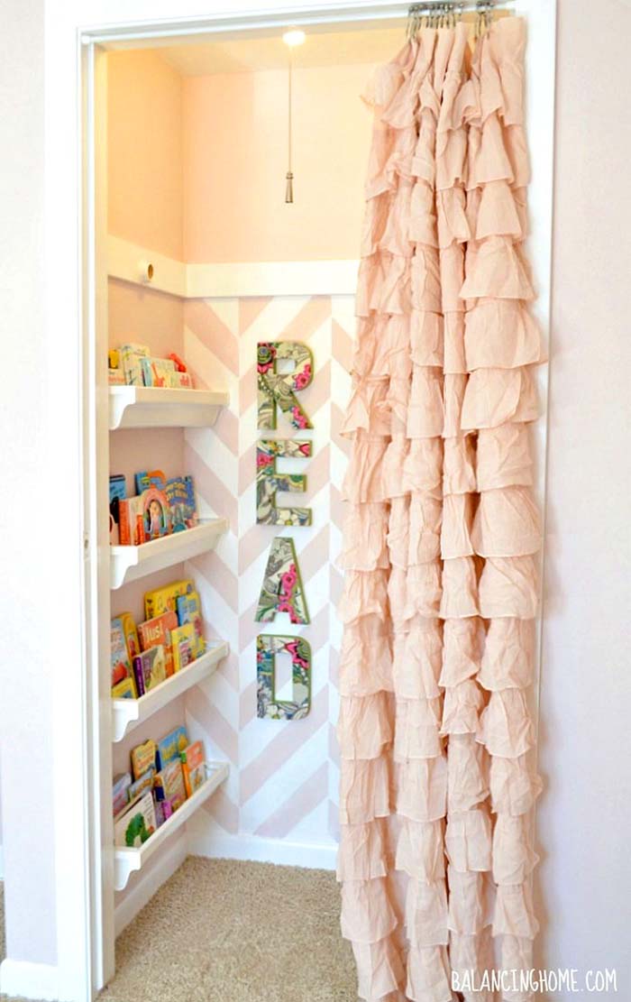 Curtain Closet Door Idea For Nursery Room #closet #curtain #homedecor #decorhomeideas