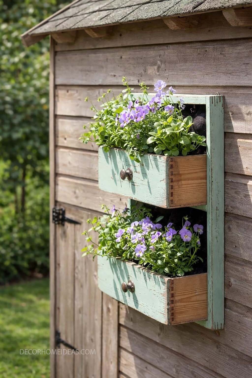 DIY Drawer Planter Vertical Garden Idea