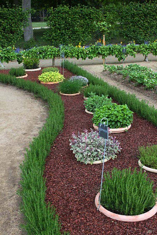 Garden Edging With Herbs #garden #gardenbed #edging #decorhomeideas