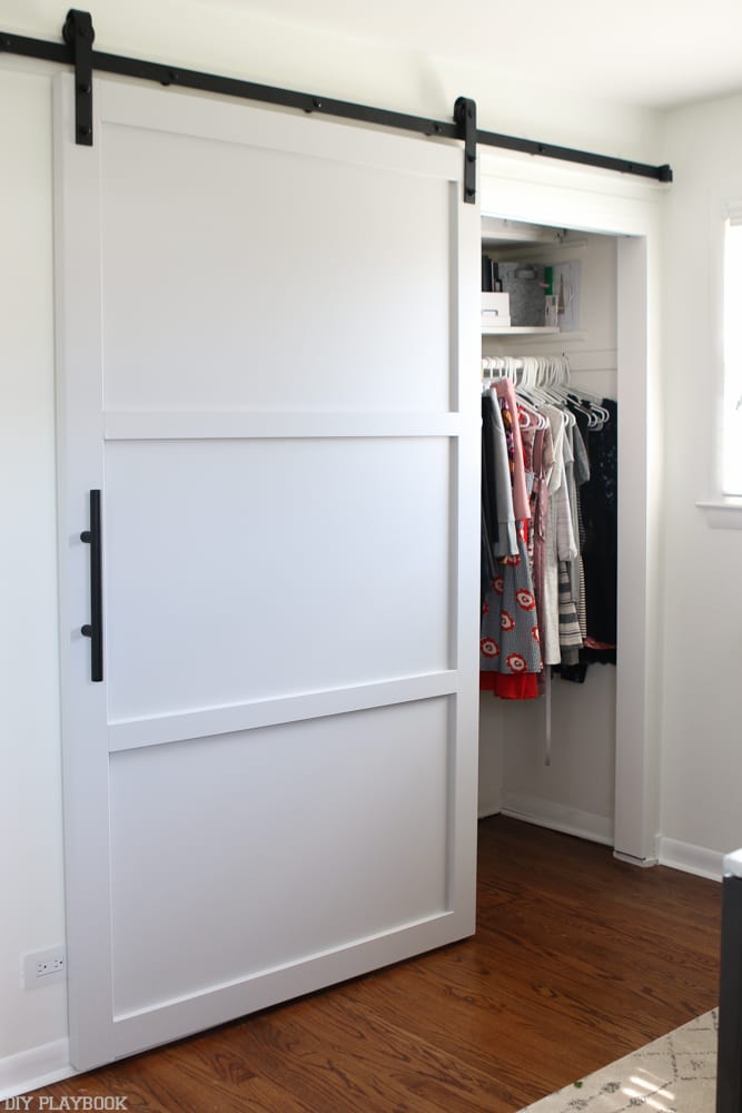 Glazed Barn Door For Closet