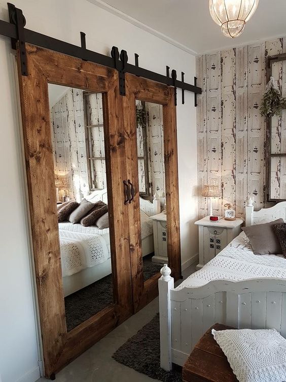 Mirror Closet Barn Doors #closet #door #interior #decorhomeideas