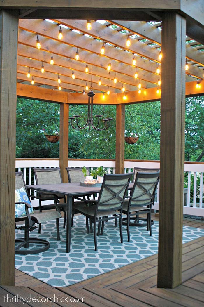 Pergola With Lights #pergola #lighting #lights #decorhomeideas