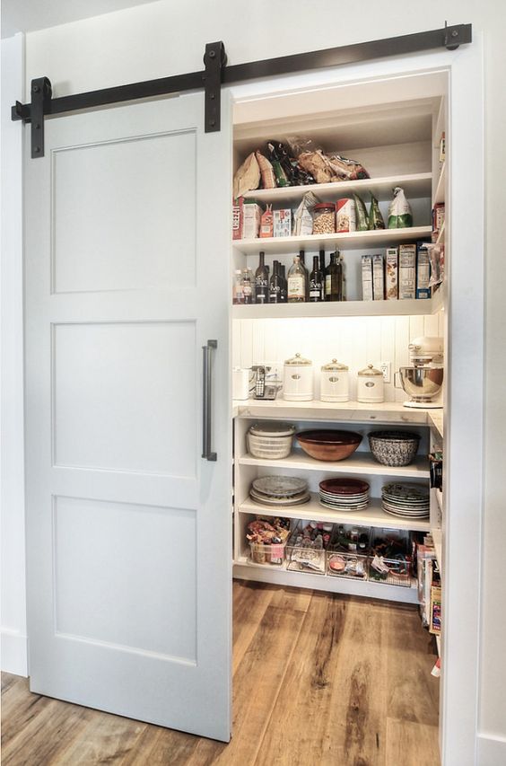 Sliding Barn Door Kitchen Pantry