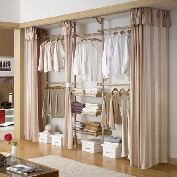 Tidy Curtain Closet Door Idea #closet #curtain #homedecor #decorhomeideas