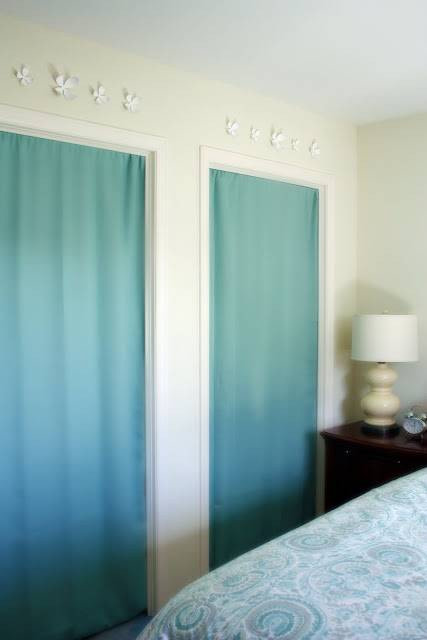 Turquoise Curtain Double Closet Door #closet #curtain #homedecor #decorhomeideas