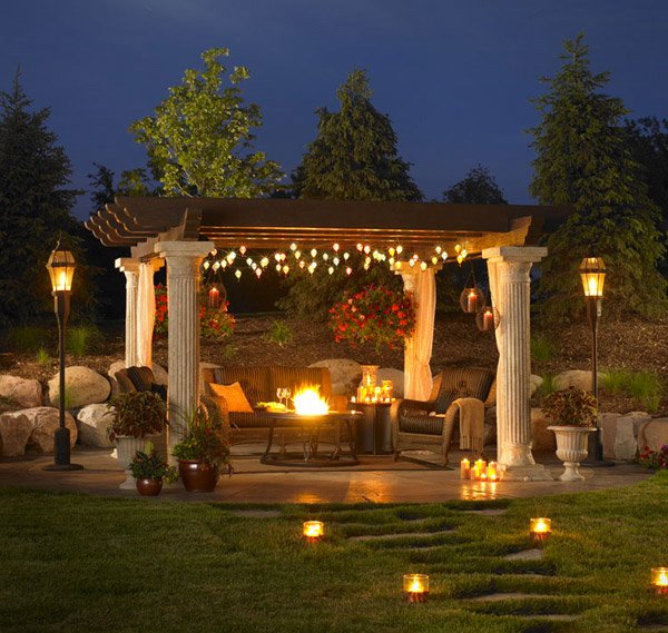 Tuscany Pergola Lighting #pergola #lighting #lights #decorhomeideas