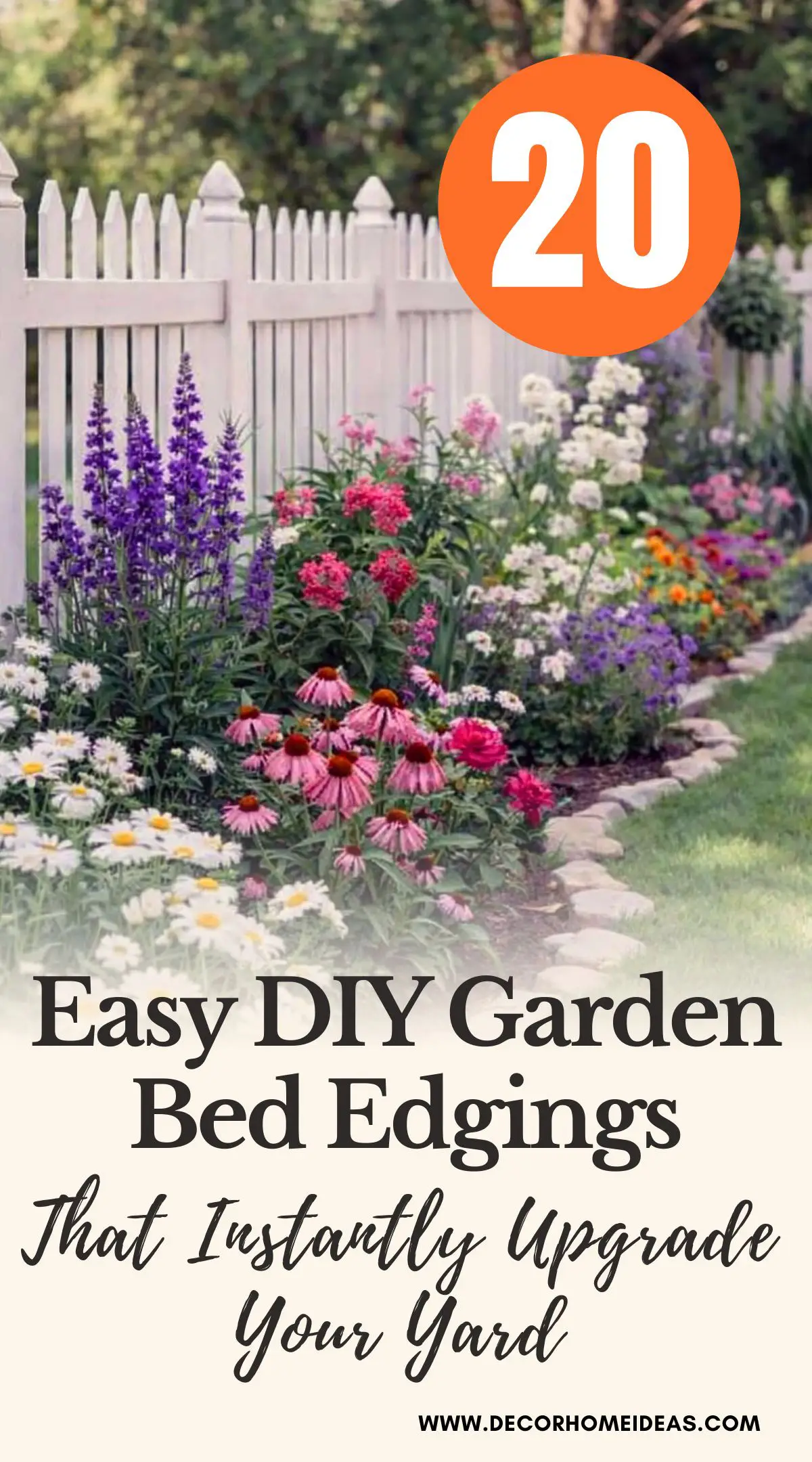 Give your garden a clean, polished look with these easy DIY garden bed edging ideas. From natural stone and wood to simple modern borders, these edging styles help define flower beds, keep mulch in place, and instantly upgrade your yard. Perfect for weekend projects and home gardeners who love practical landscaping ideas. Save this for your next outdoor makeover.