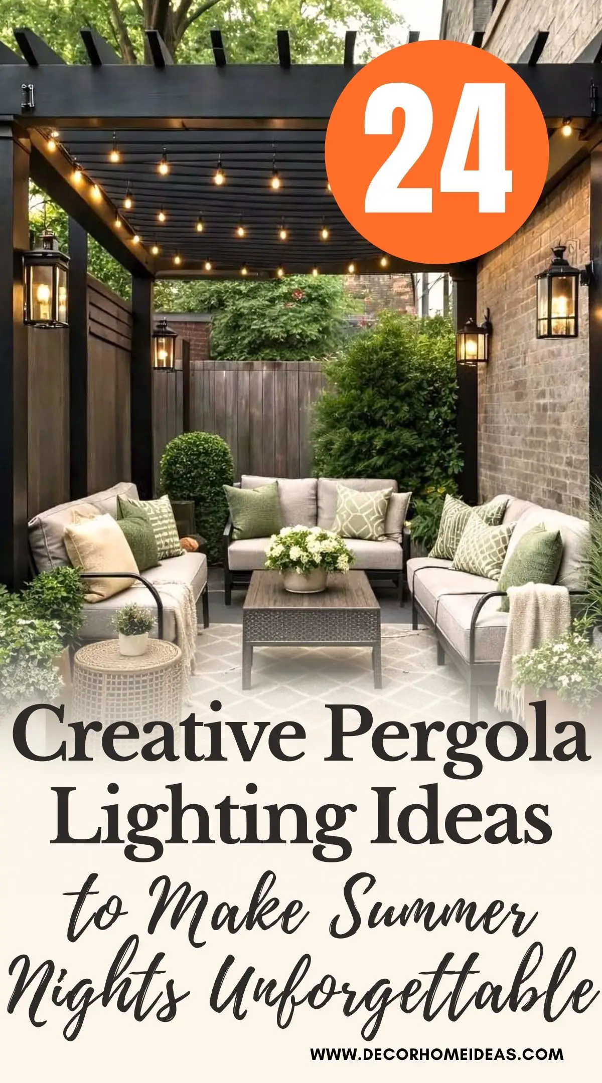 Explore 24 stunning pergola lighting ideas that bring warmth, charm, and ambiance to your outdoor living space. These backyard pergola lighting designs include string lights, LED strips, hanging lanterns, and romantic patio lighting inspiration perfect for summer entertaining.