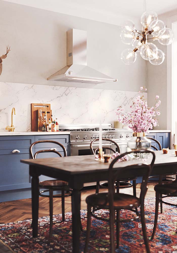 Fabulous Blue Kitchen Interior Design Concept