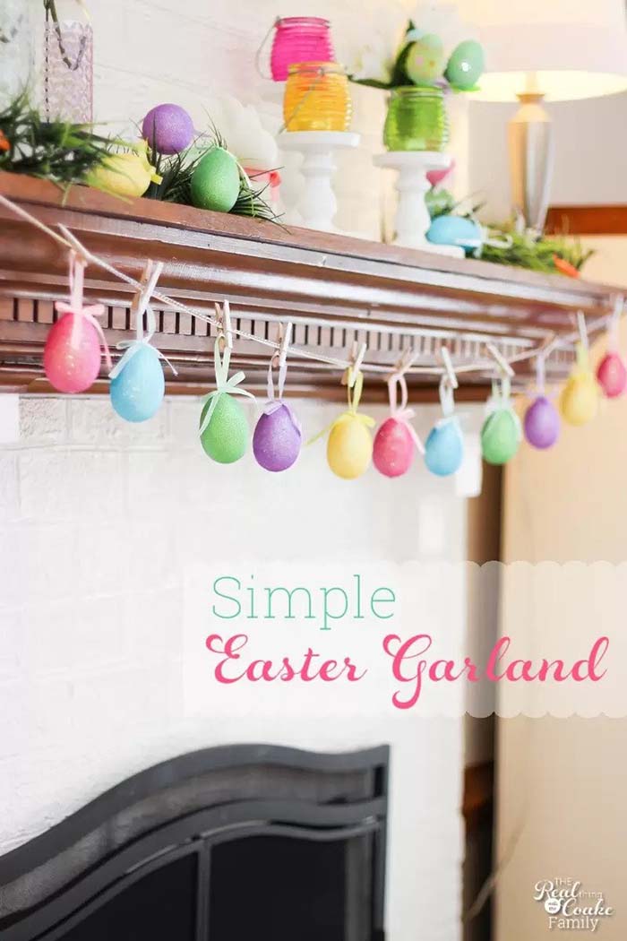 DIY Easter Garland #easter #decoration #spring #diy #decorhomeideas