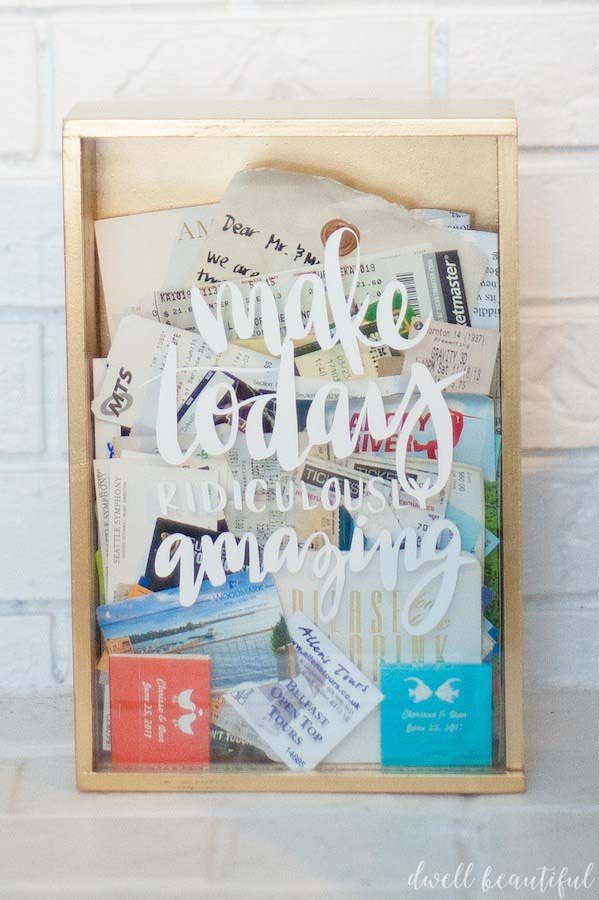 DIY Ticket Memory Box #memorybox #diy #decorhomeideas