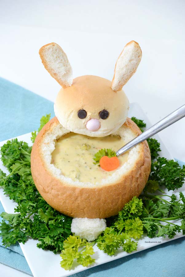 Easter Bunny Bread Bowl #easter #crafts #diy #decorhomeideas