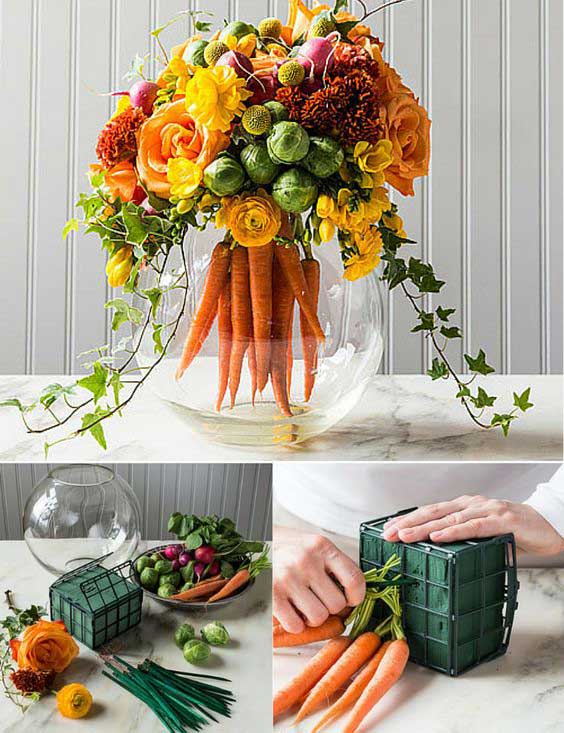 Easter Centerpiece With Carrots #easter #crafts #diy #decorhomeideas