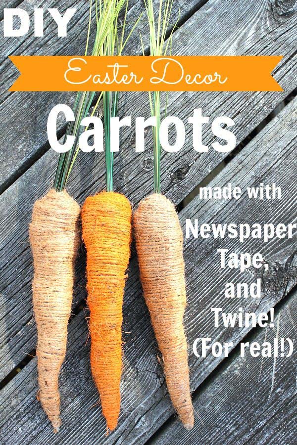 Easter Decor Carrots #easter #crafts #diy #decorhomeideas