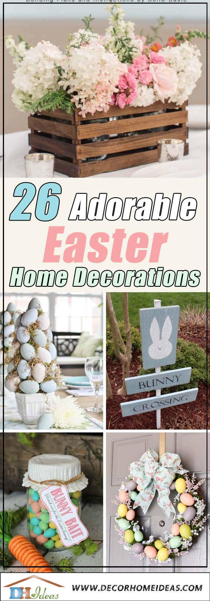 26 Adorable Easter Home Decorations #easter #decoration #spring #diy #decorhomeideas