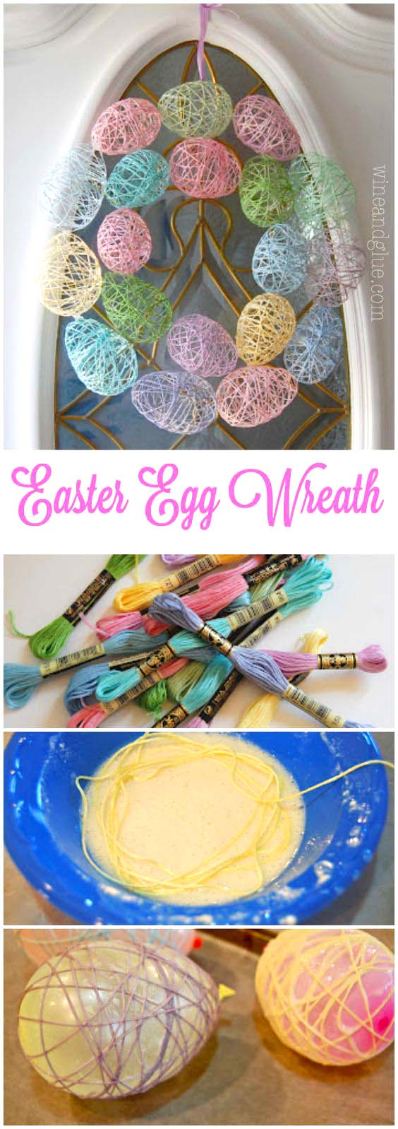 Easter Eggs Wreath #easter #crafts #diy #decorhomeideas