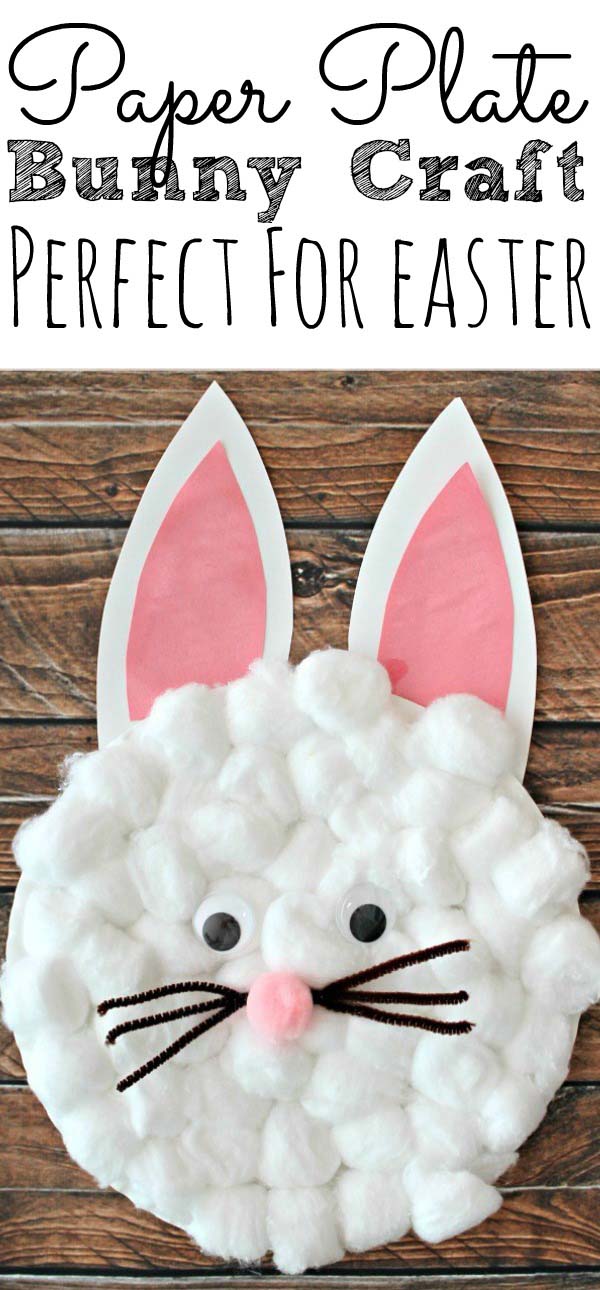 Easy Paper Plate Bunny Craft #easter #crafts #diy #decorhomeideas