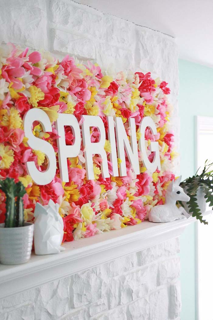 Floral Easter Backrdrop #easter #decoration #spring #diy #decorhomeideas